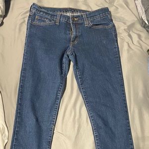 Dark wash skinny jeans